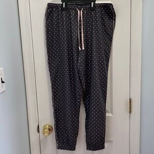 Victoria's Secret Polka Dot Pajama Pants Gray Pink Medium